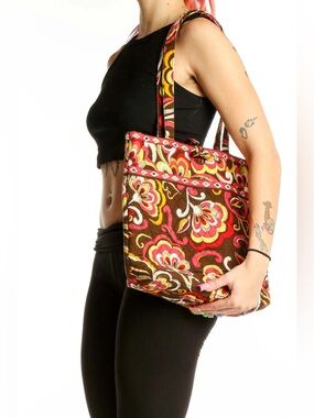 Vera Bradley Puccini Floral Pattern Quilted Cotton Tote Bag